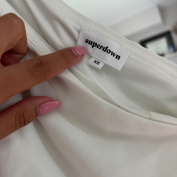 Asymmetrical White Dress - Picture 3 of 3